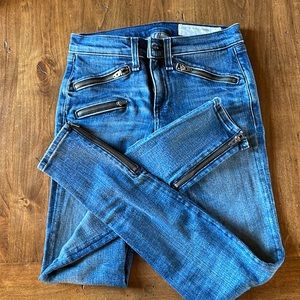RAG & BONE Skinny Zipper Jean 25